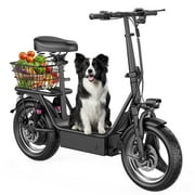 ASKGO Electric Scooter with Basket (Removable), 650W Peak Motor,25 MPH 25Mile Range, 48V 15AH Commuter Scooter,Three-speed adjustment UL2722, Dual Disc Brakes,300LBS